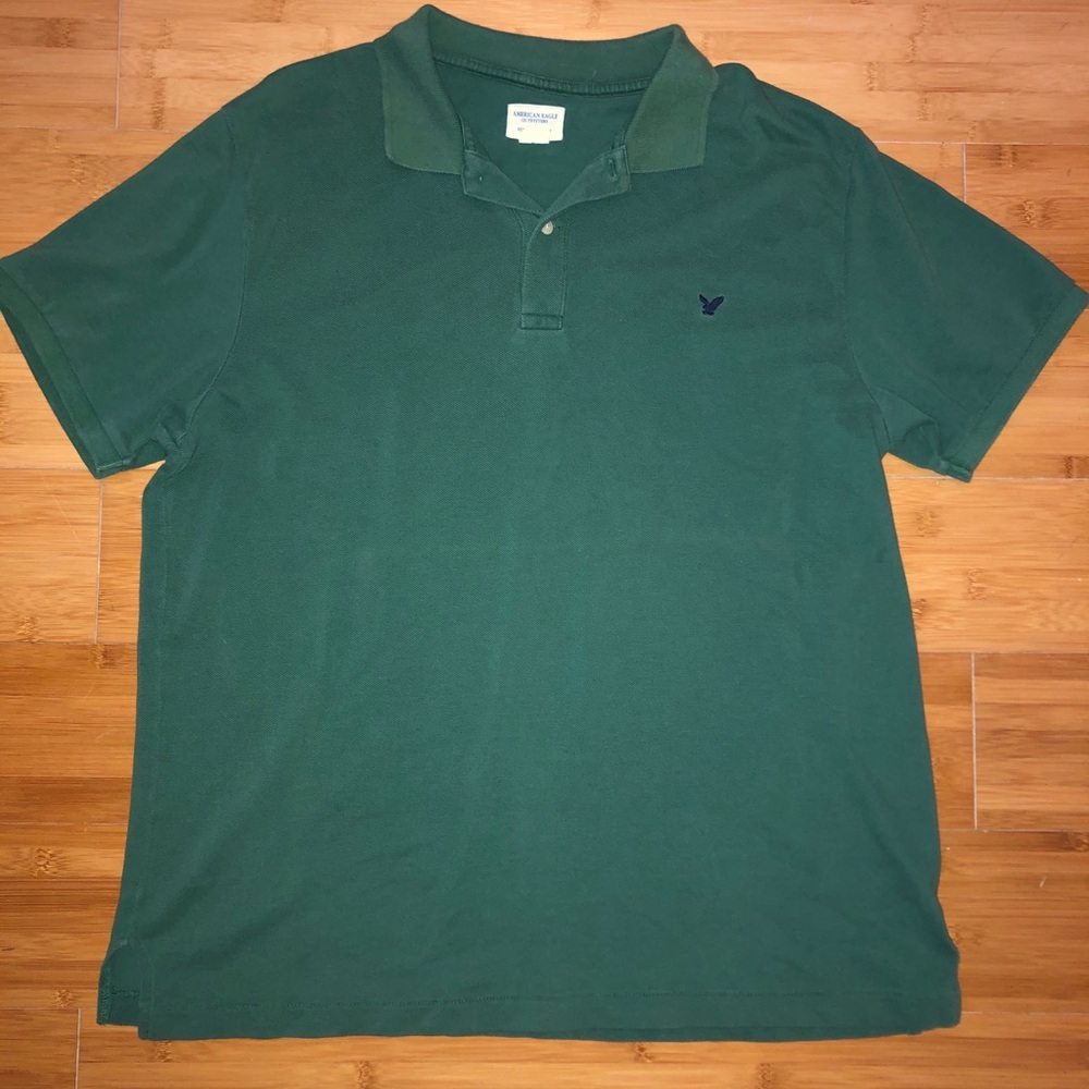Forest Green American Eagle Polo - Large